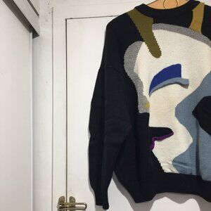 ANTONELLO UNISEX GRAPHIC DESIGN KNIT SWEATERS SIZE M/L